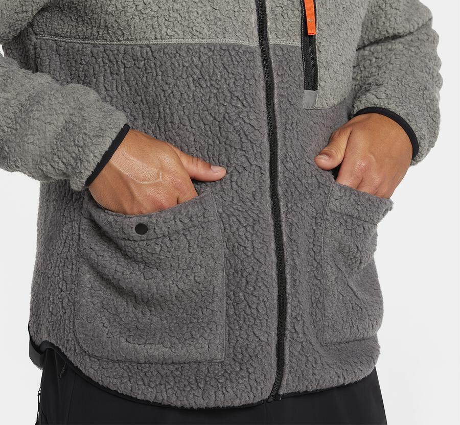 Hoka One One Jackets Mens Grey - Fleece Sky - 58126WHFU